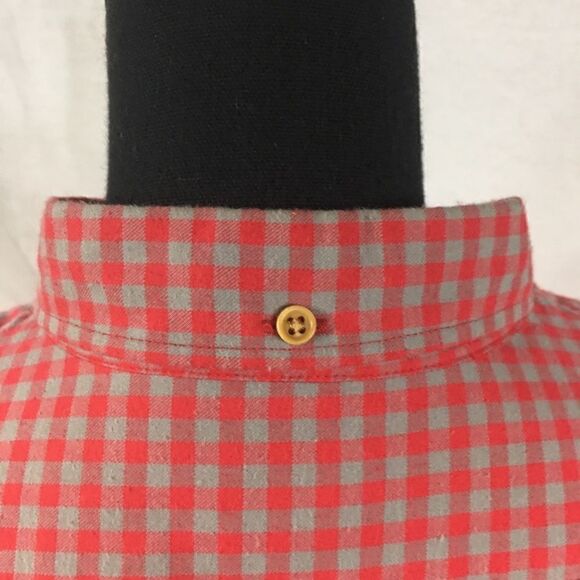 J. Crew Plaid Five Button Down Shirt Medium red gray Slim long sleeves f… - Picture 5 of 11